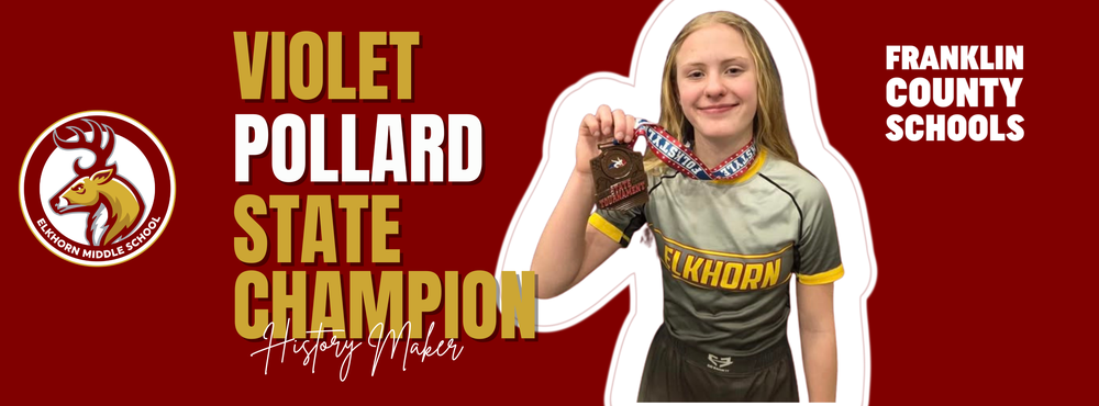 violet pollard state champion and history maker graphic