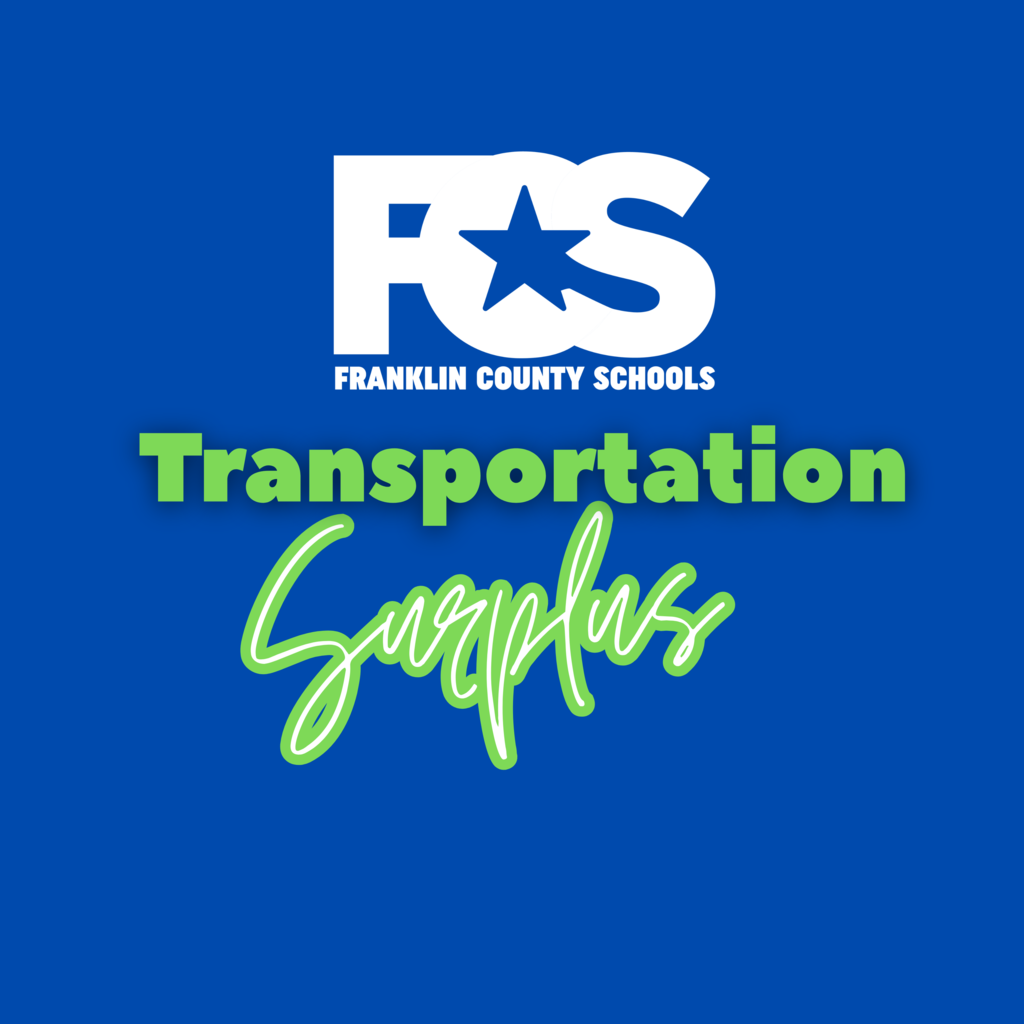blue background, white logo: FCS. Green font: transportation surplus