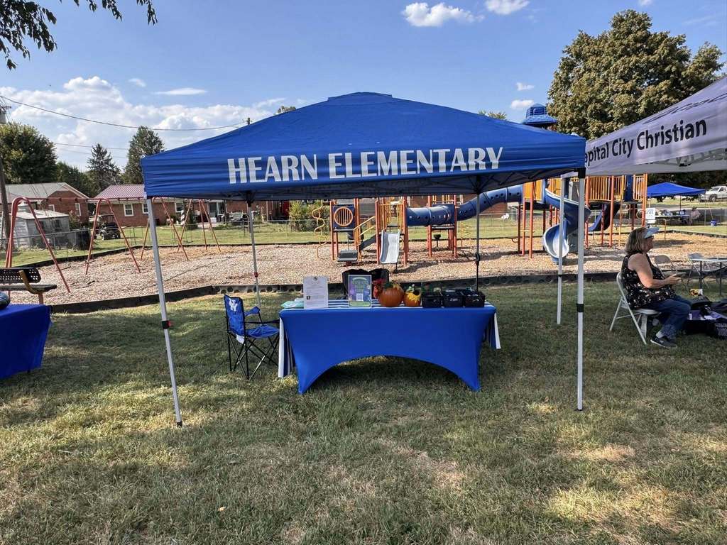 Hearn Elementary Tent sat up at Salvation Army