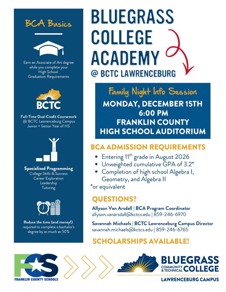 Bluegrass college academy information