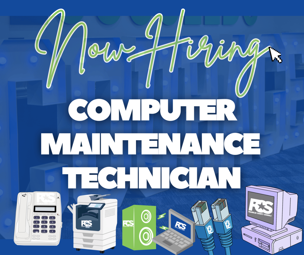 Now hiring computer technician graphic