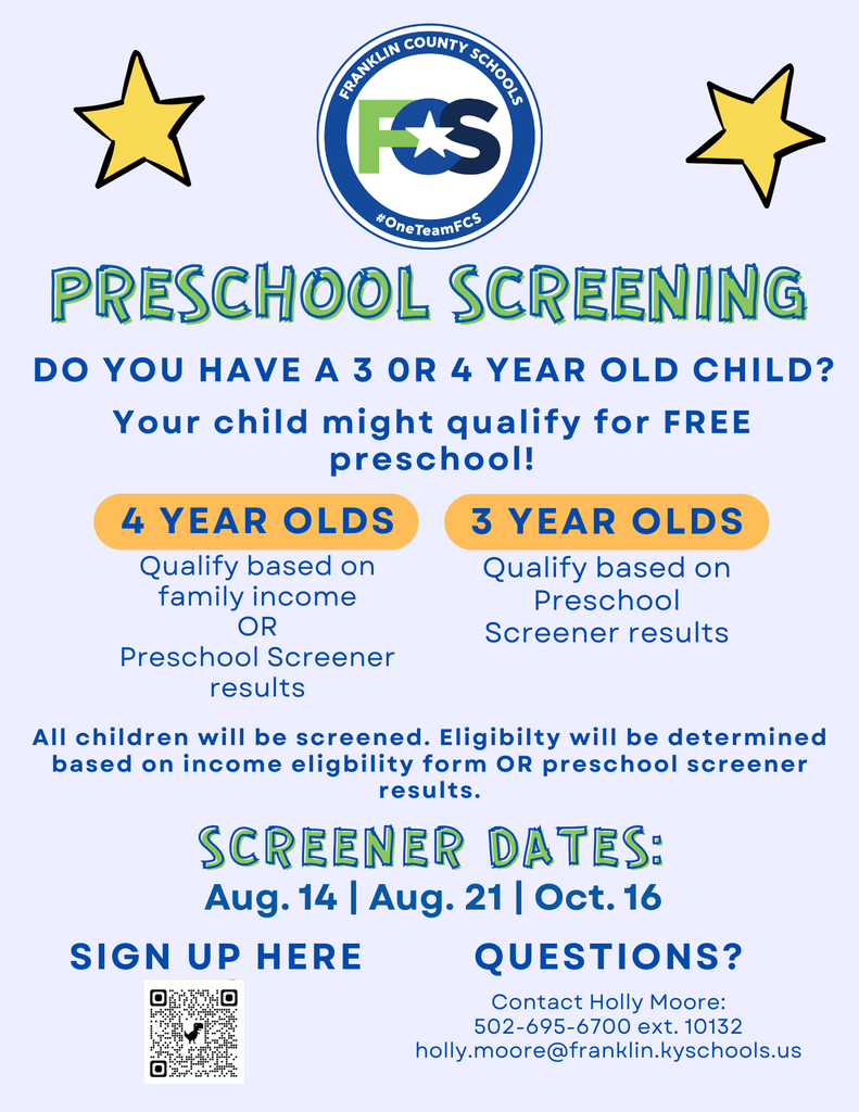 Fall Preschool Screening
