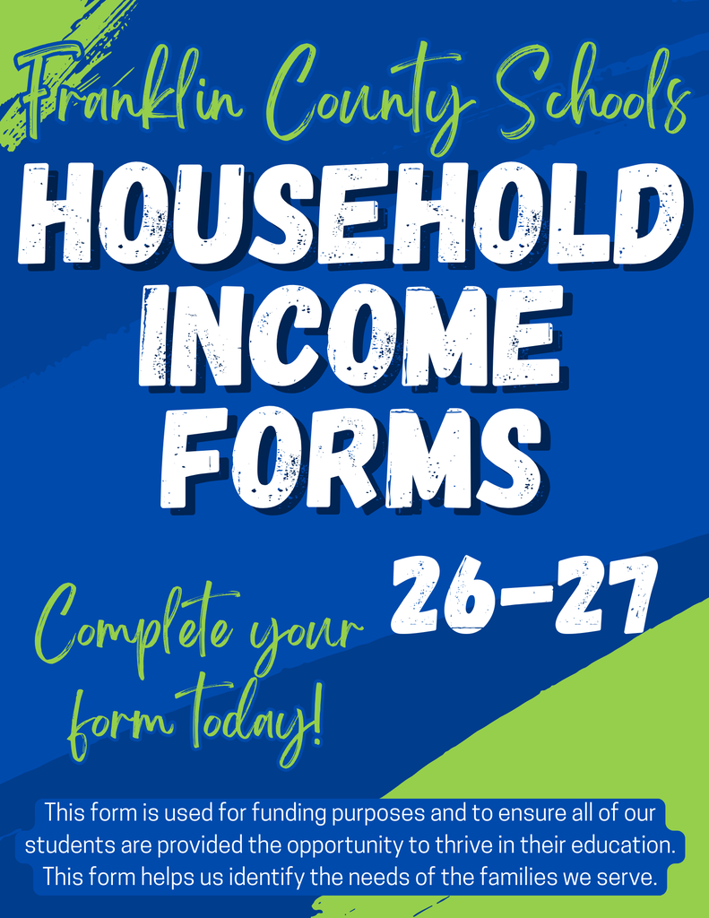 Household Income Forms are Available!