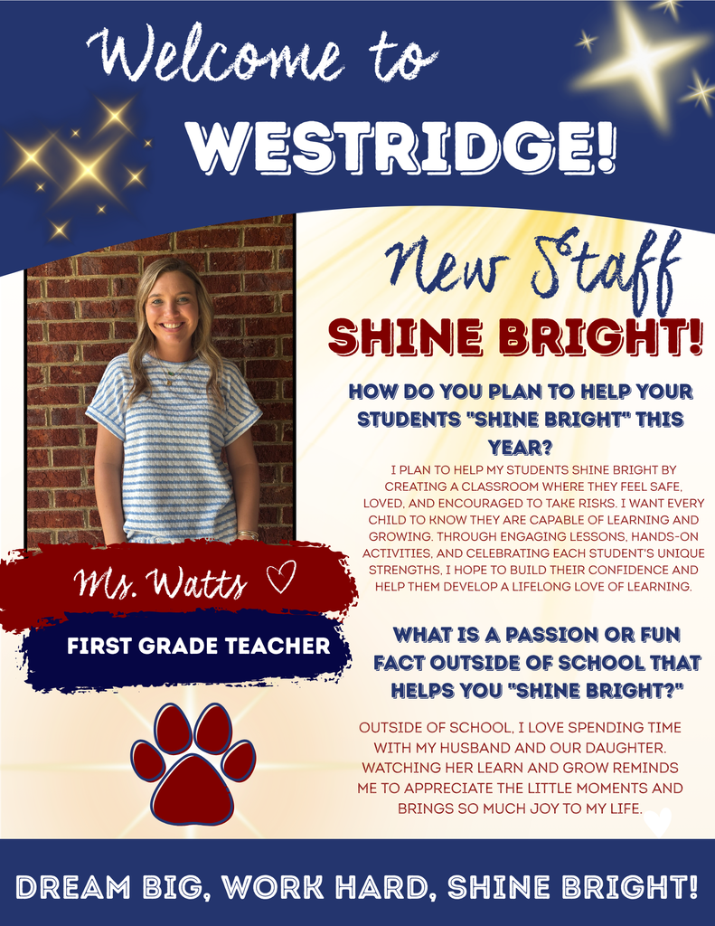Ms. Watts, First Grade Teacher