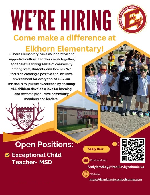 Come Make a Difference at Elkhorn Elementary!