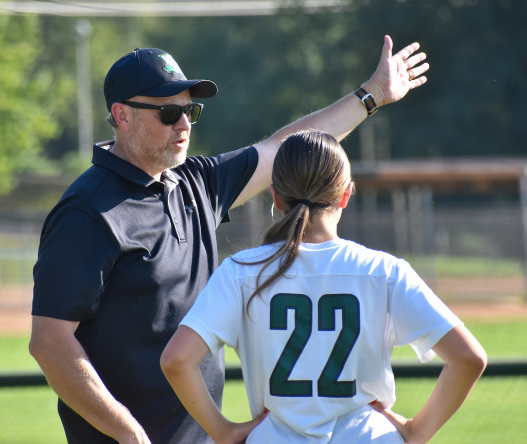 WHHS Coach speaks to one of his players.