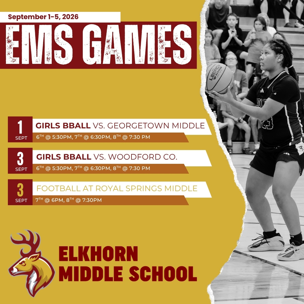 EMS Game Week Schedule from September 1-September 5.