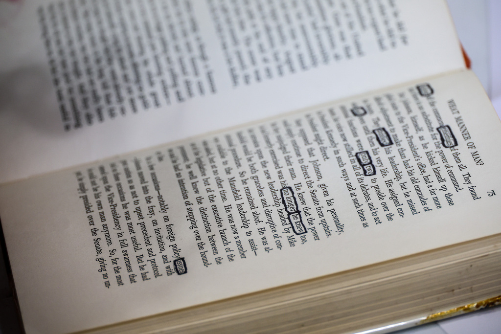 Close up photo of words circled in sharpie.