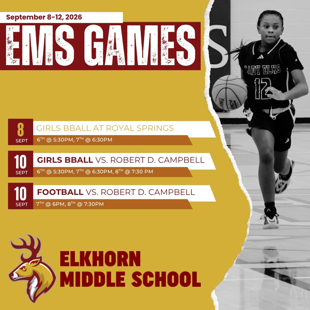 Athletic schedule for EMS for the week of Sept. 8-12.