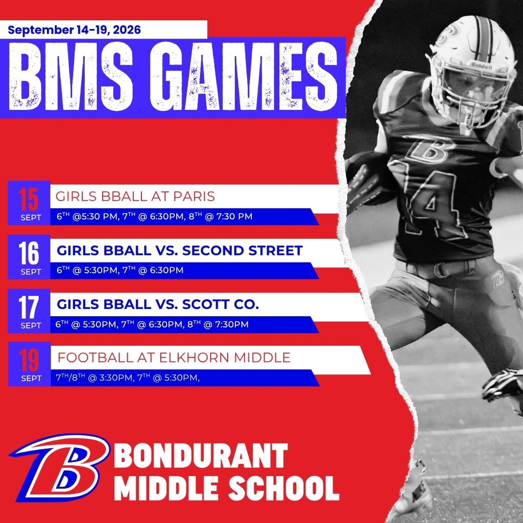 BMS Game Schedule for September 14-19