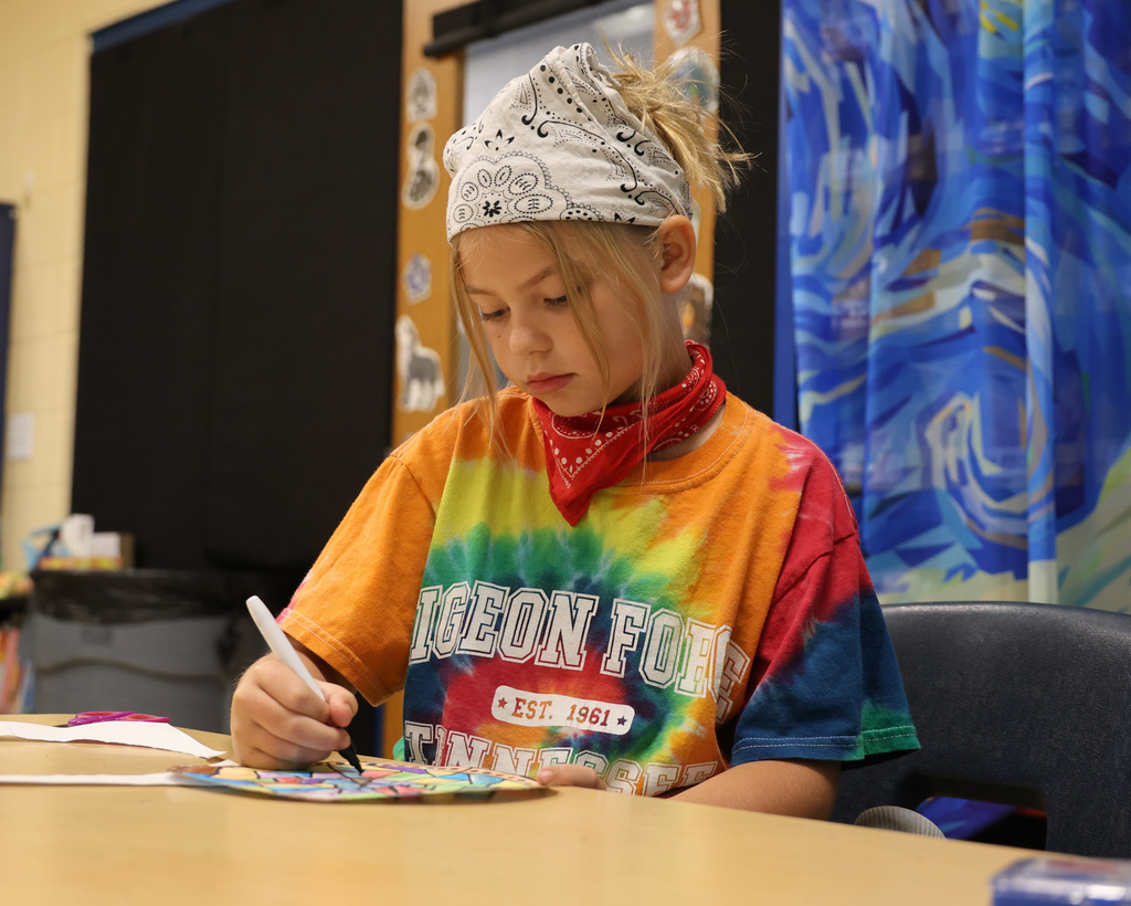 Hearn Elementary student creates "dot" for "Dot Day"