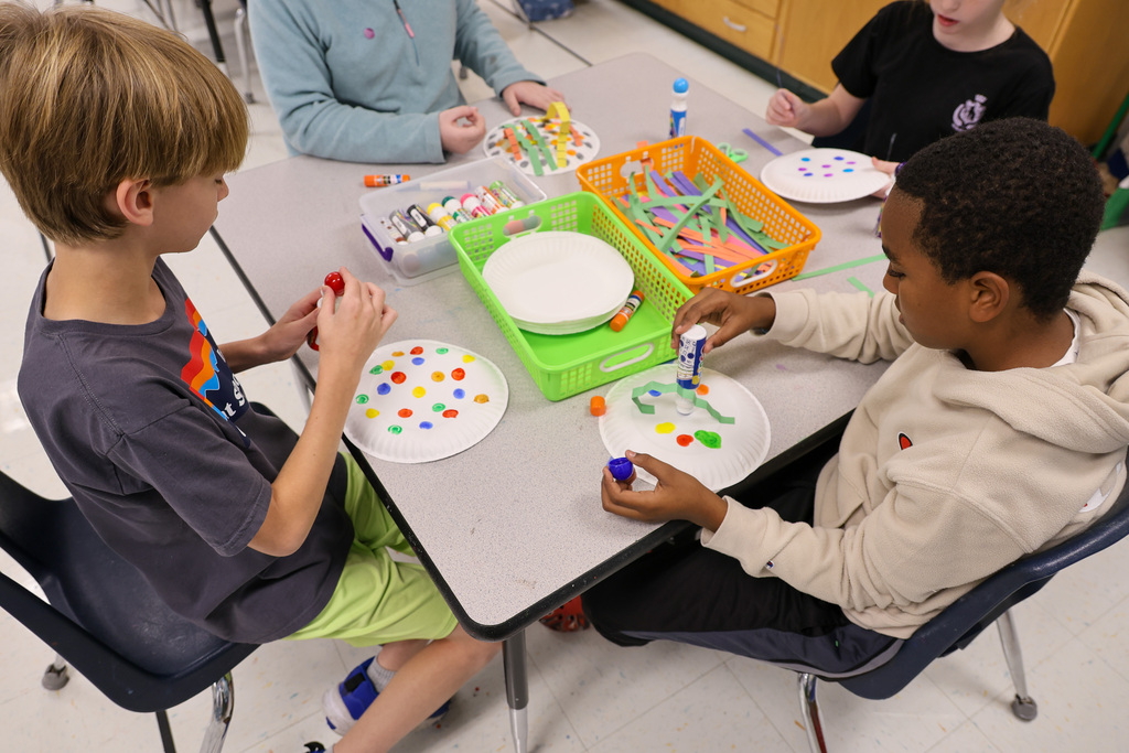 Students create dots for "Dot Day"