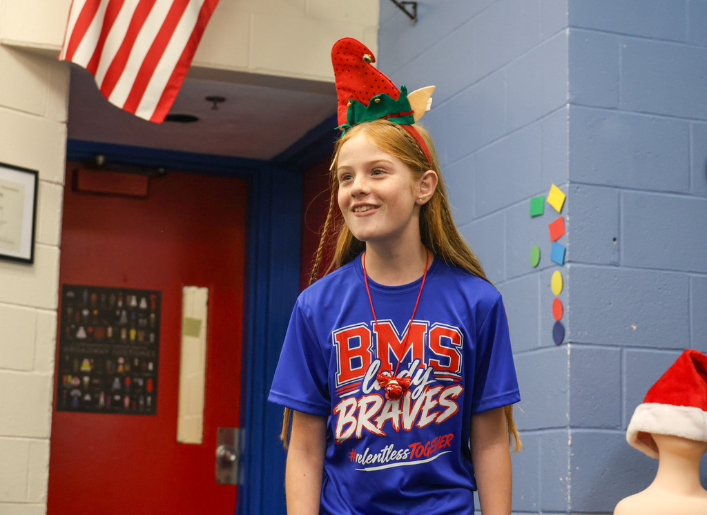 BMS student performs holiday monologue 