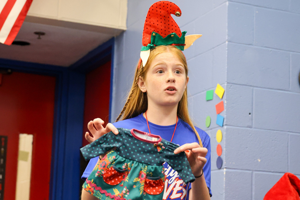 BMS student performs holiday monologue 