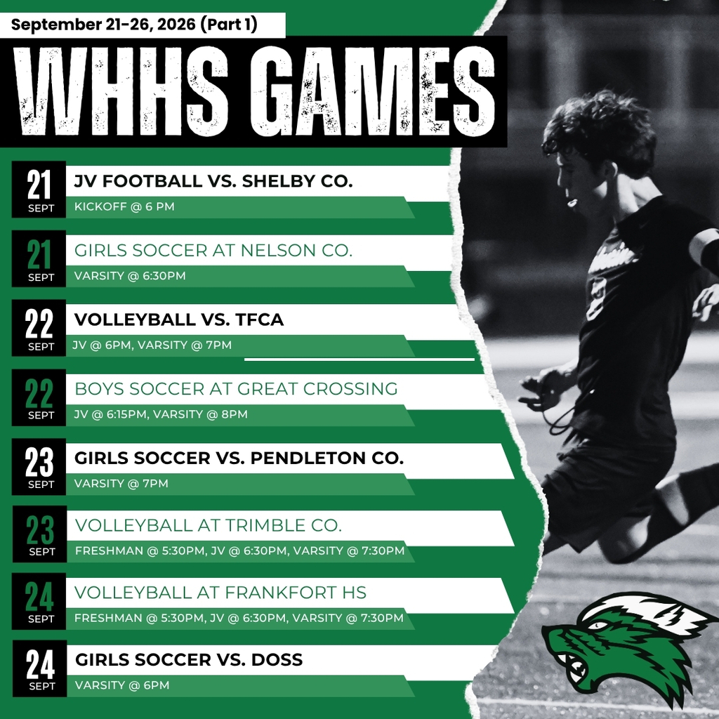 WHHS Game Schedule