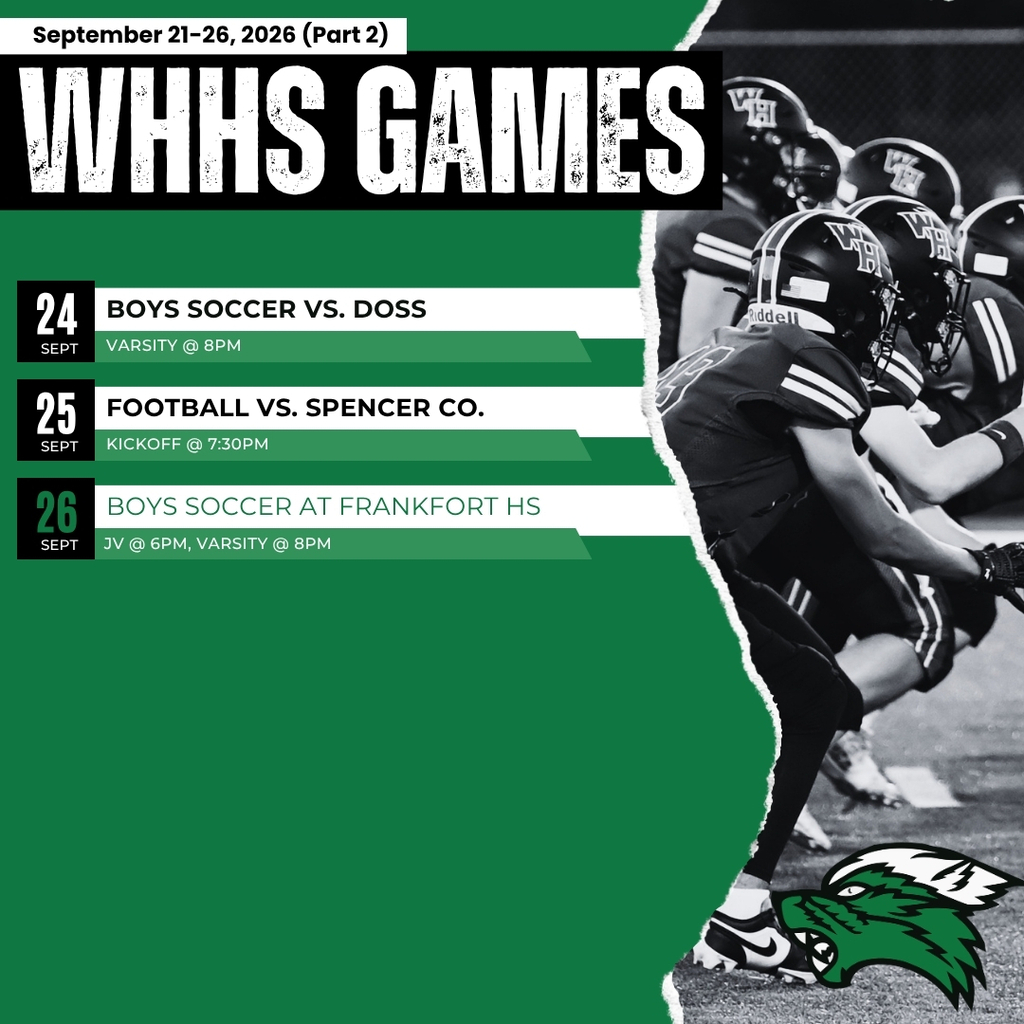 WHHS Game Schedule