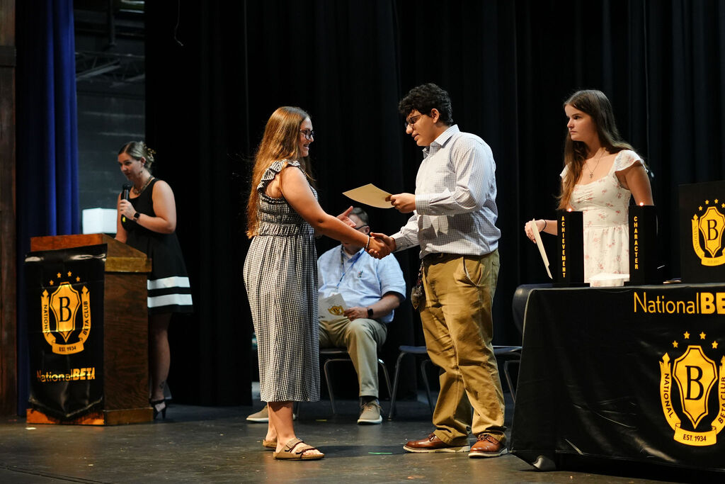 FCHS student receives Beta club membership.