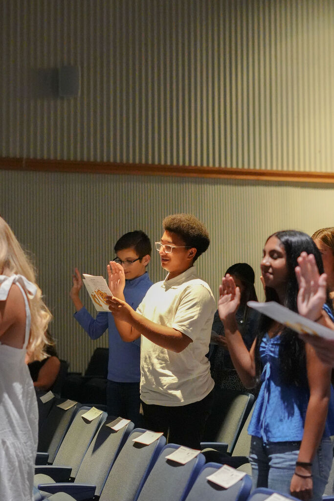 FCHS students are sworn in as Beta Club members.