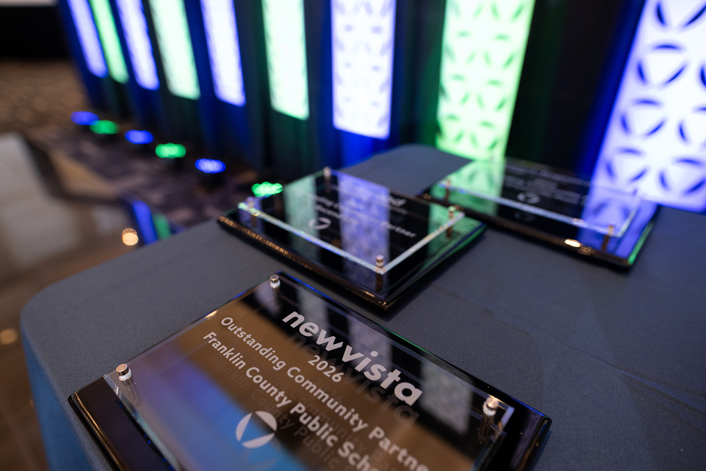 Close up shot of the award on the table.
