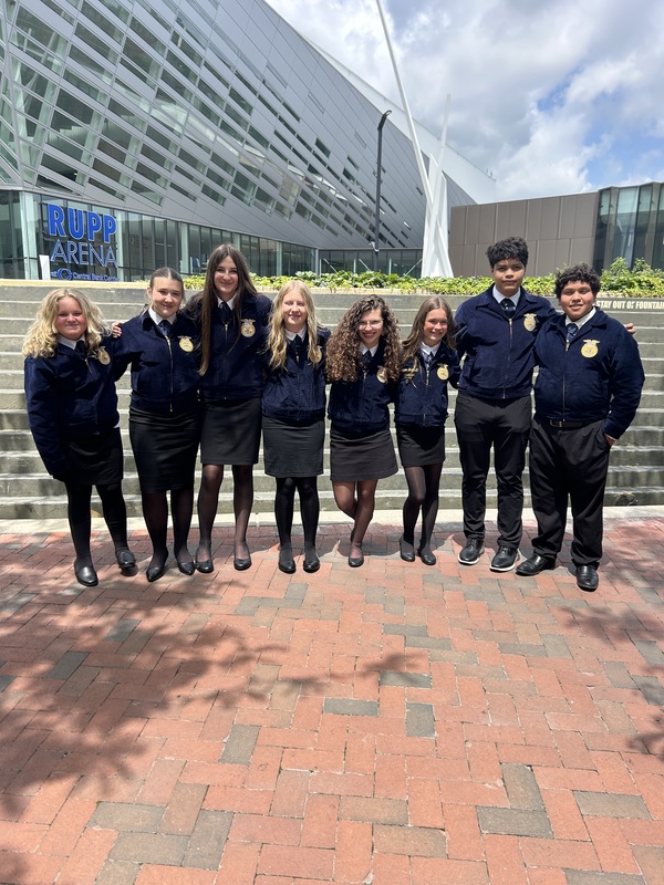 Students pictured are those who competed in the KY FFA Agriscience Fair and Spanish Creed contests on Wednesday, June 10th. 
