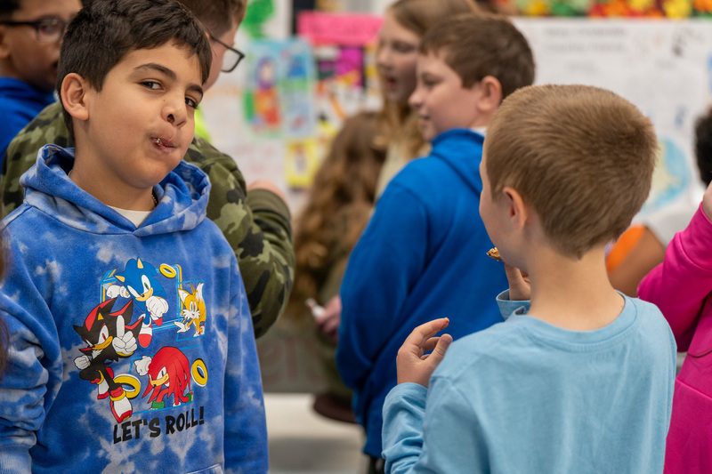student enjoying a treat