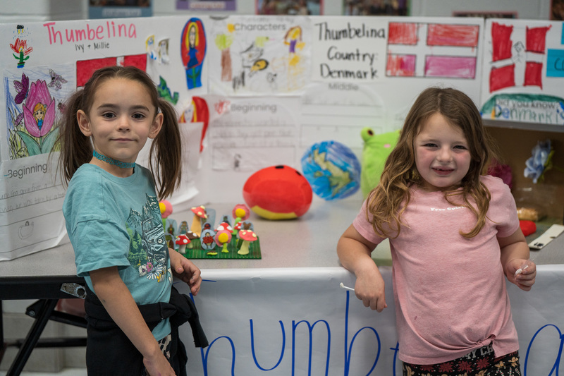 students with display