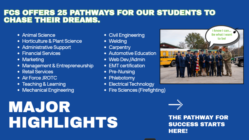 promotional graphic about pathways offered for our students