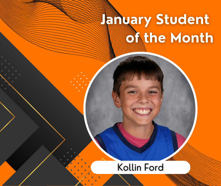 image of junior high January student of the month