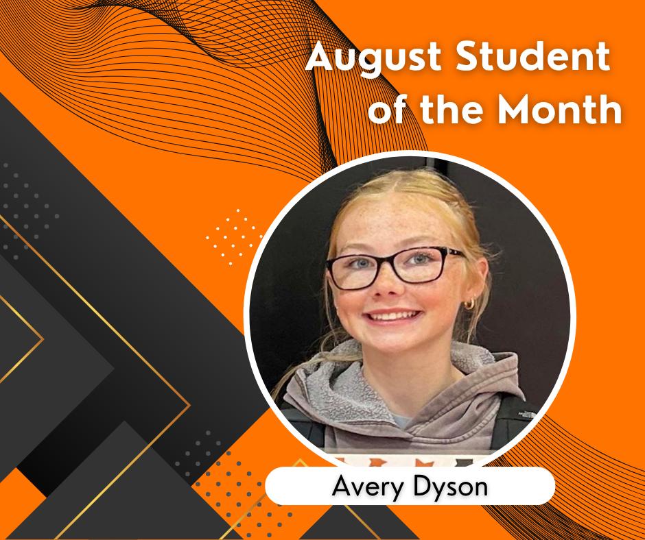Congratulations to our August JH and HS Student of the Month!