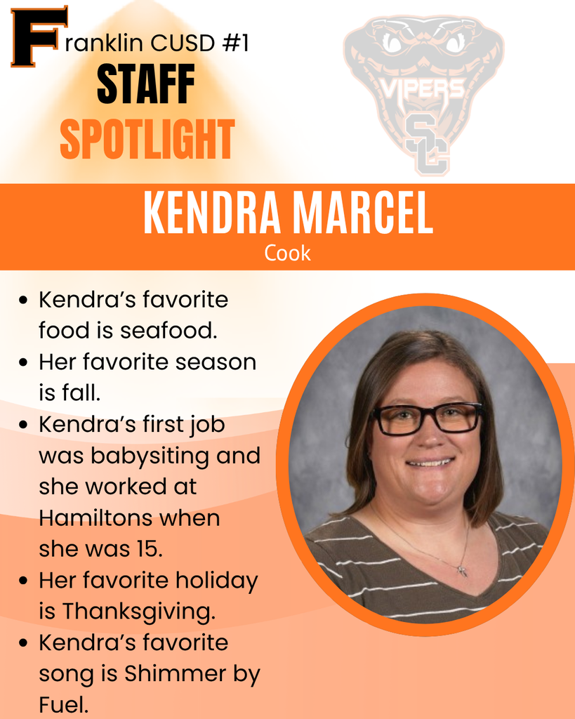 Kendra’s favorite food is seafood. Her favorite season is fall. Kendra’s first job was babysiting and she worked at Hamiltons when she was 15. Her favorite holiday is Thanksgiving. Kendra’s favorite song is Shimmer by Fuel.