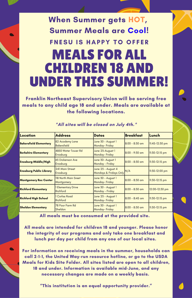 free Summer Meals