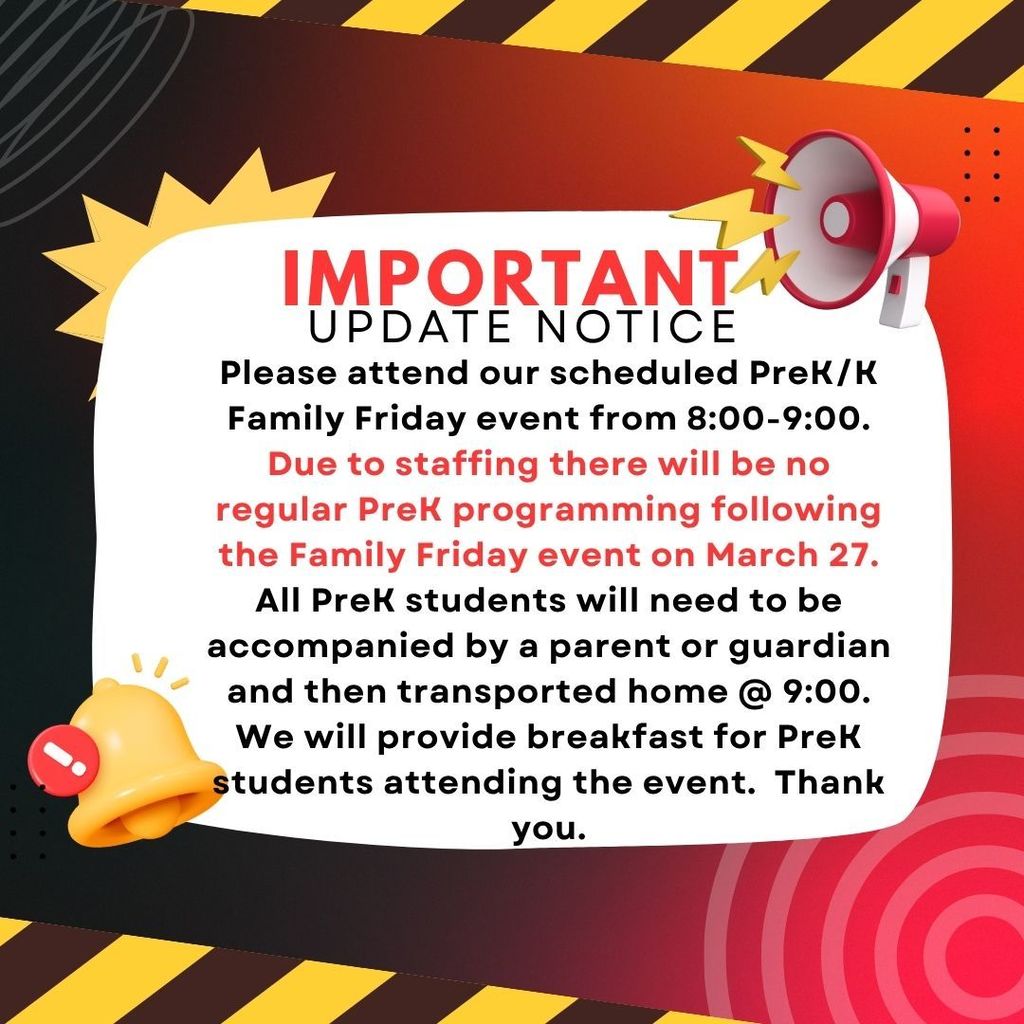 PreK notice