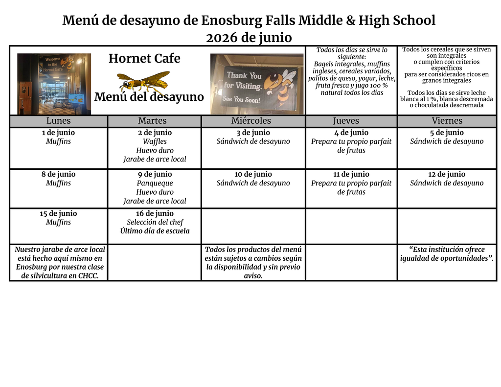June Breakfast Spanish