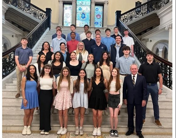 Basketball & Cheerleaders Recognized at State House
