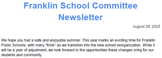 FSC Newsletter - August 2025