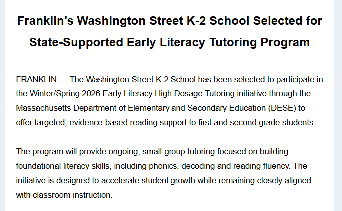 Washington St Early Literacy Prog.
