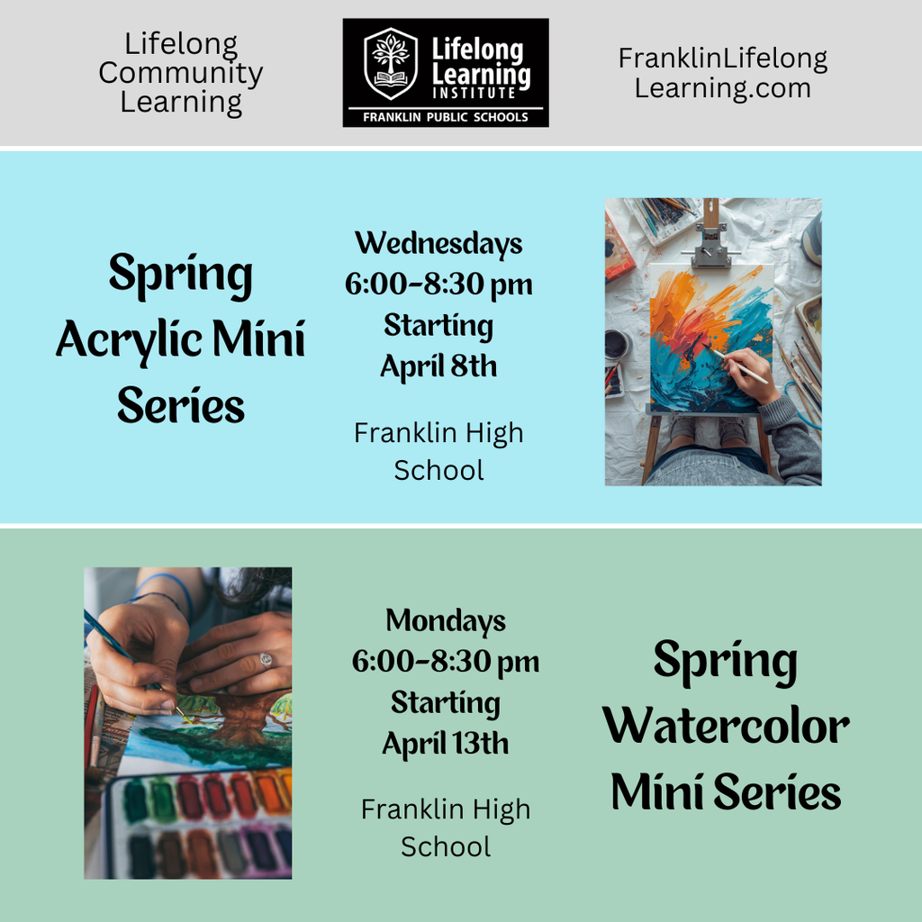 Adult painting classes from Lifelong Community Learning.