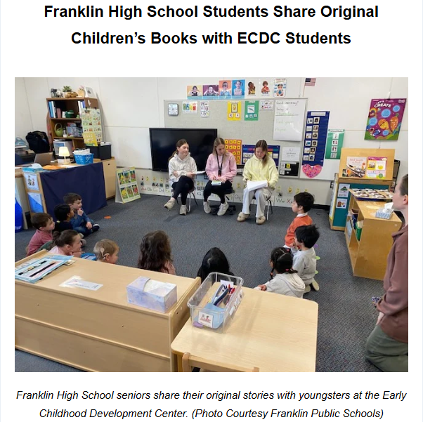 FHS Students share original Children's Books with ECDC students