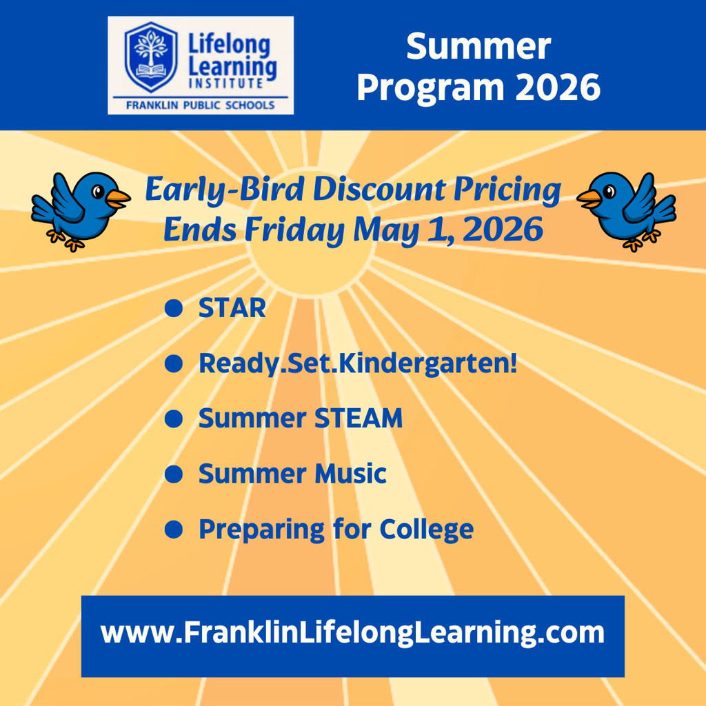 Early bird pricing ends 5/1 for Lifelong Learning Summer program.