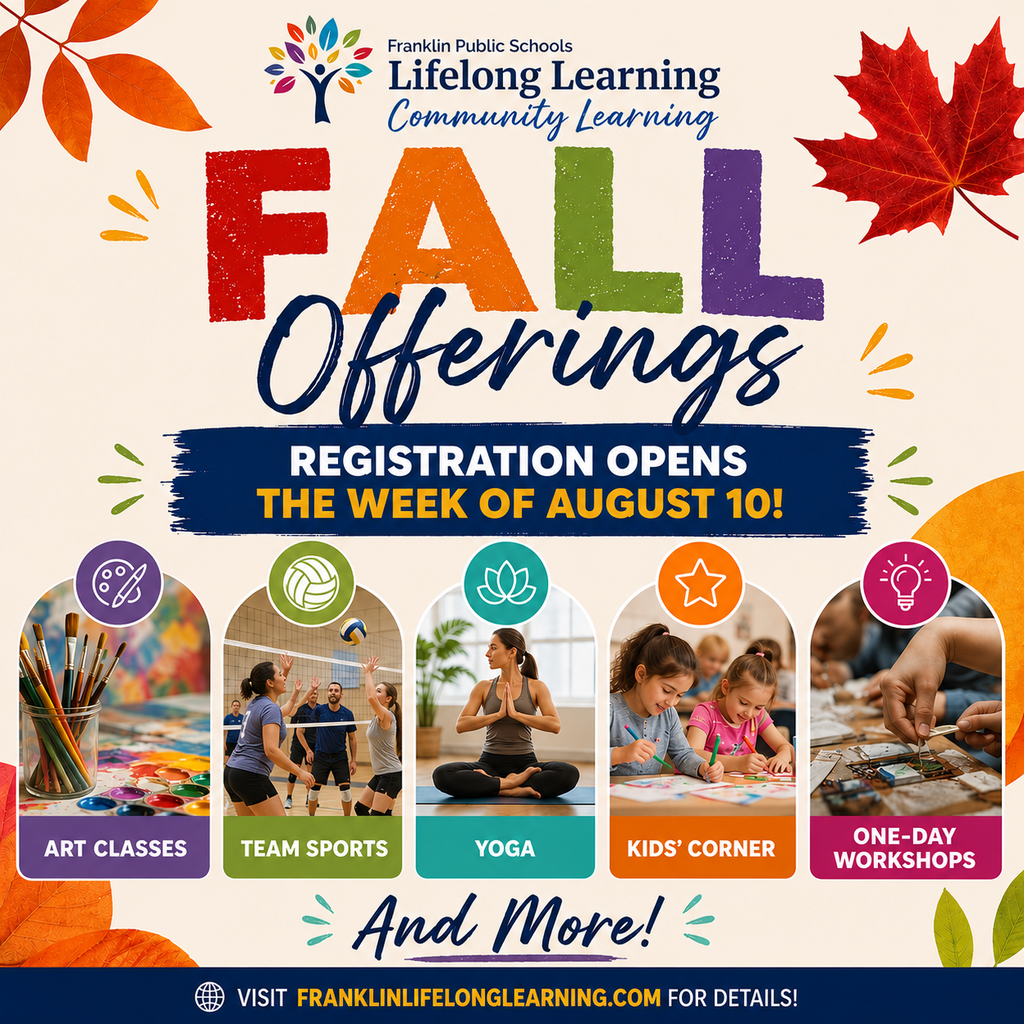 Community Learning fall offerings open August 10