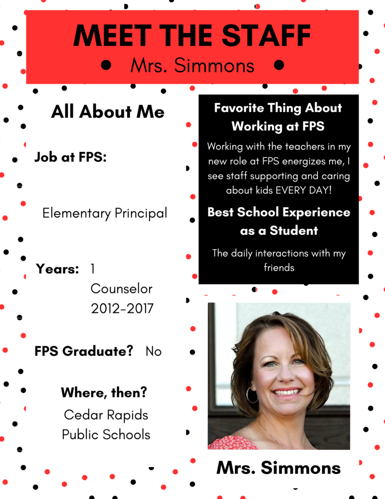 Meet the Staff! Mrs. Simmons