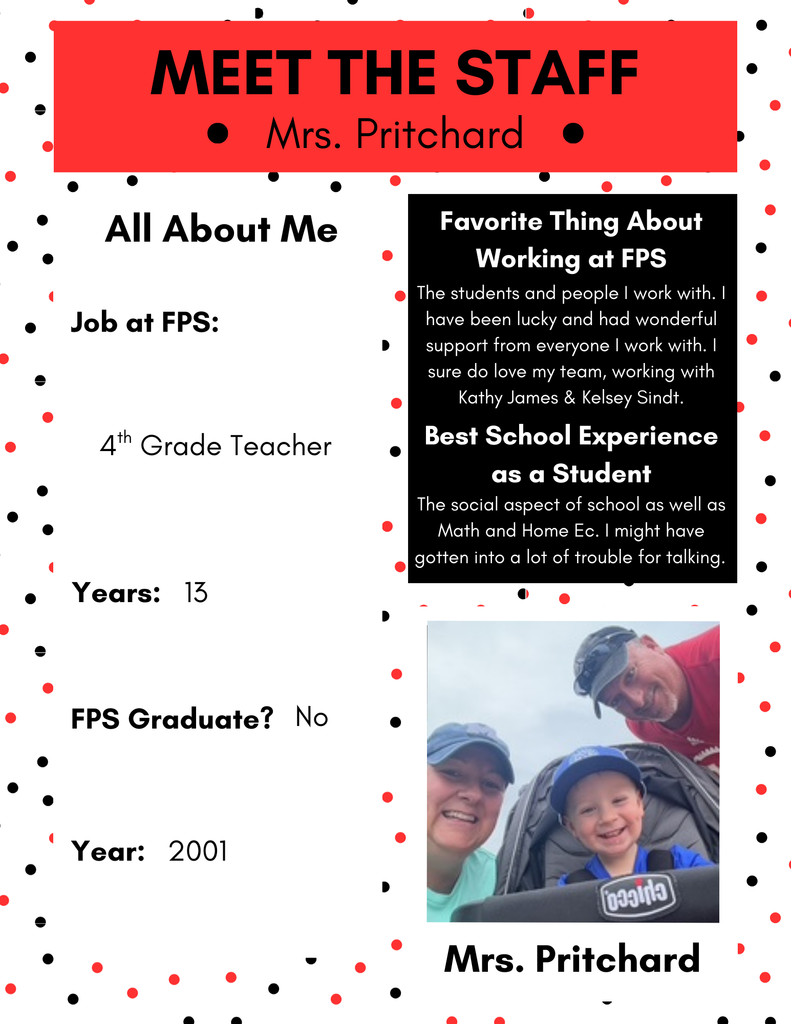 Meet the Staff!  Mrs. Pritchard