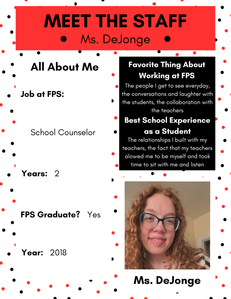 Meet the Staff! Ms. DeJonge