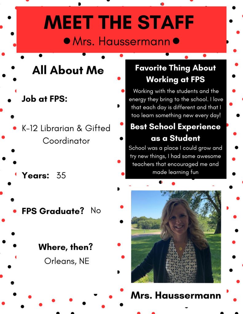 Meet the Staff! Mrs. Haussermann