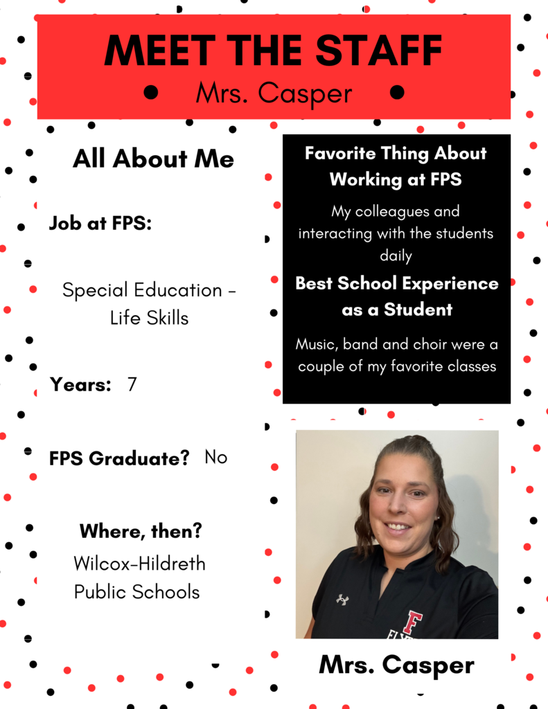 Meet the Staff! Mrs. Casper
