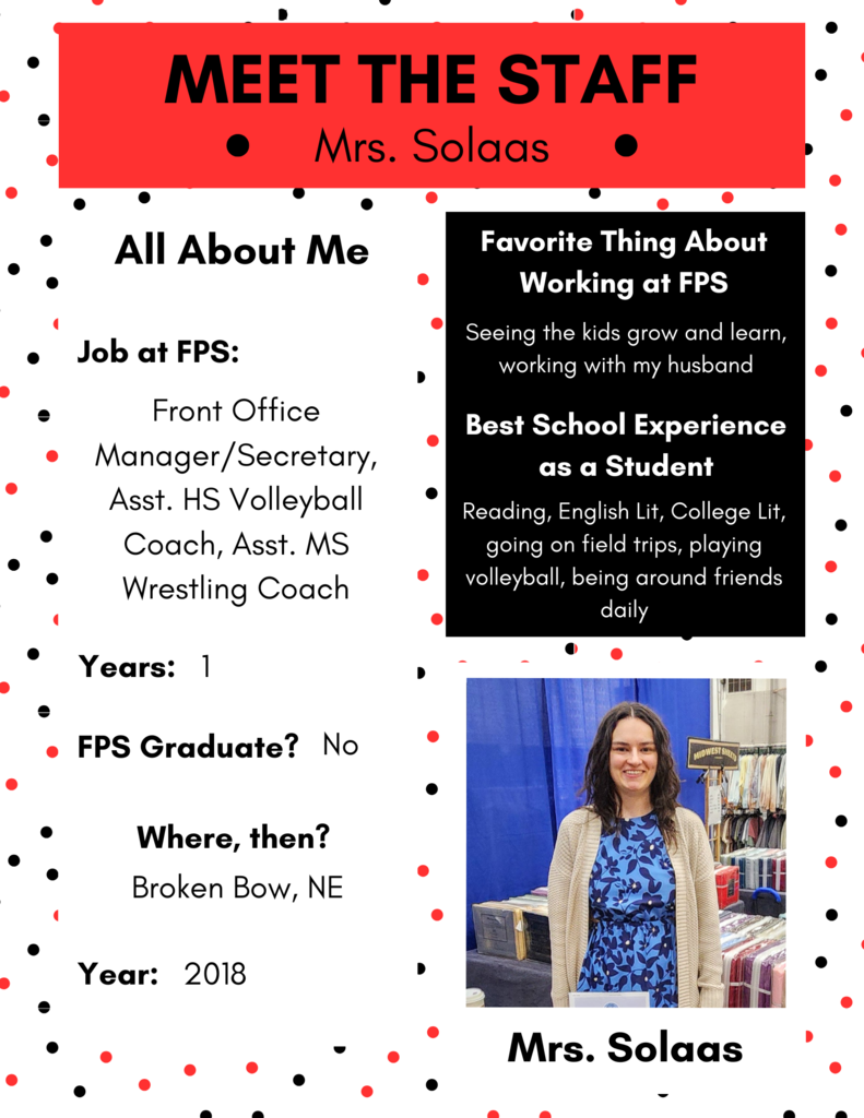 Meet the Staff! Mrs. Solaas
