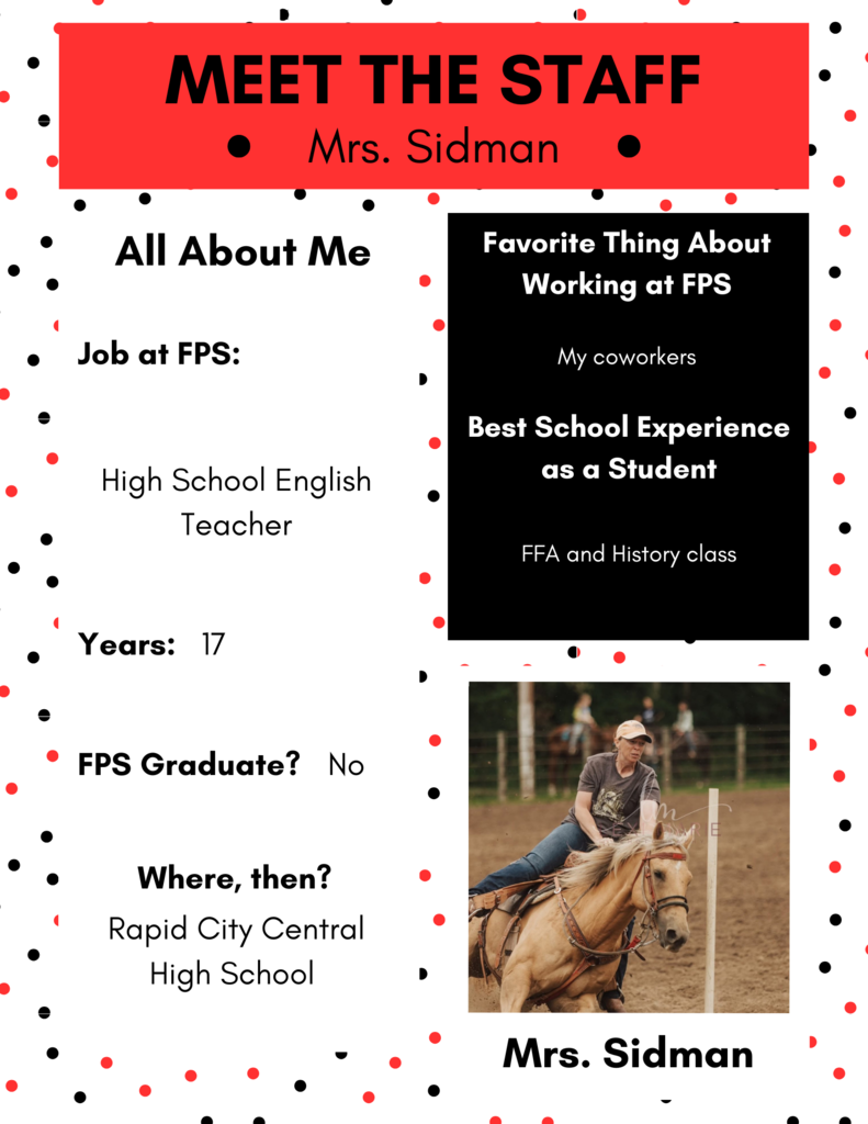 Meet the Staff! Mrs. Sidman