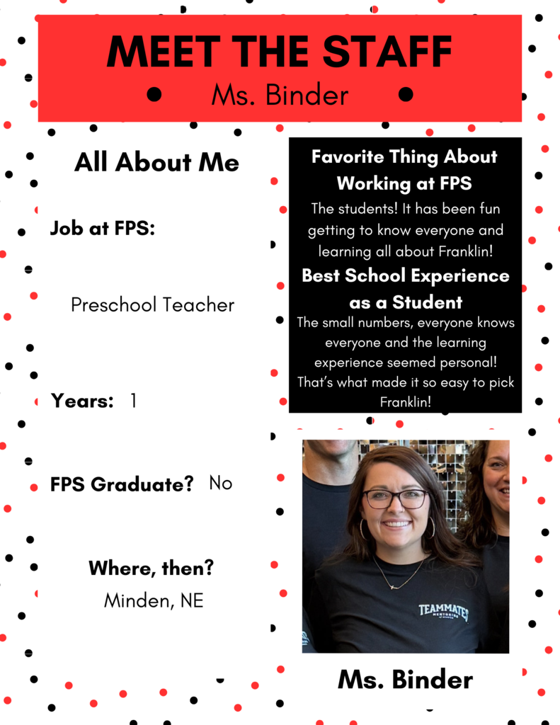 Meet the Staff! Ms. Binder