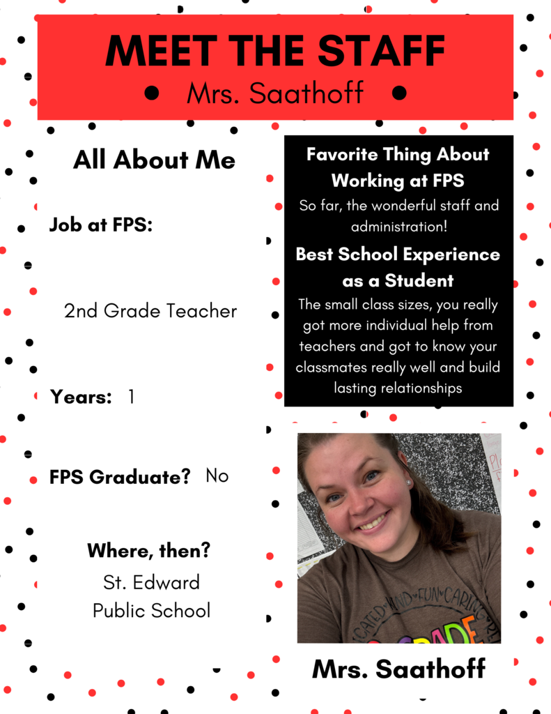 Meet the Staff! Mrs. Saathoff