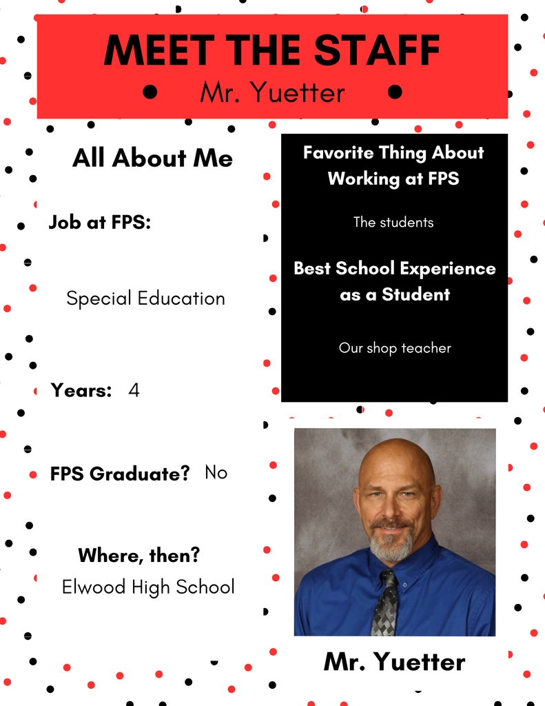 Meet the Staff! Mr. Yuetter